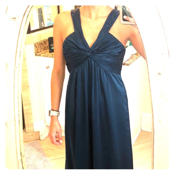BCBG V-Neck Silk Formal Gown - Picture 3 of 8